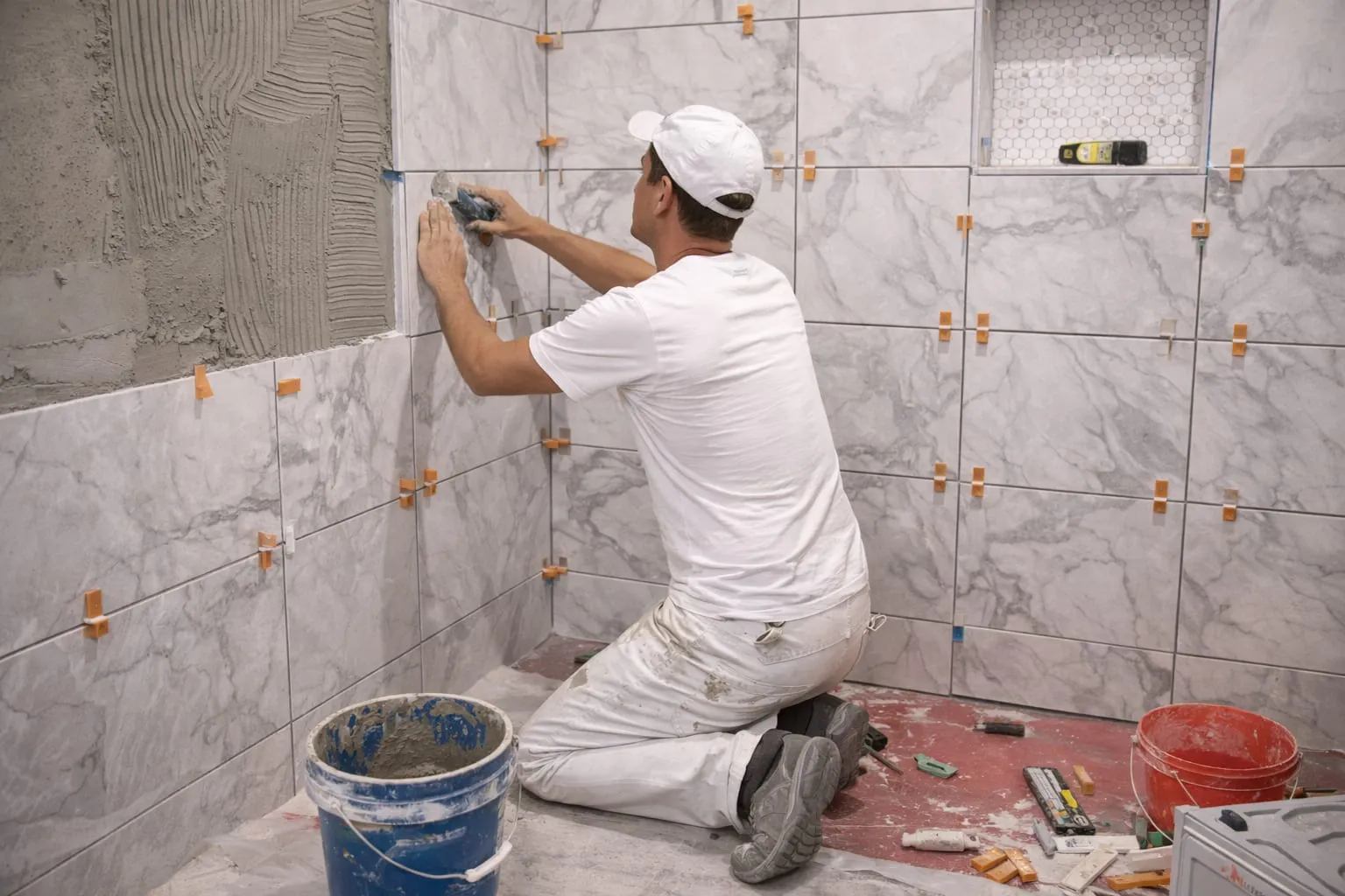Shower renovation and bathroom finish work