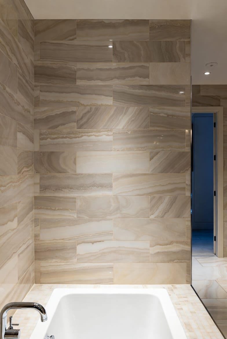 Bathroom tile detail for estimate photos